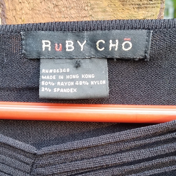 Ruby Cho Black Unique Top - Picture 2 of 8